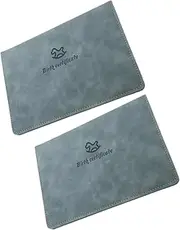 Angoily 2pcs Fake Leather Certificate Holder Diploma Holder for Award Pu Diploma Cover Smooth Certificate Folders Covers for Graduation Menu Blue