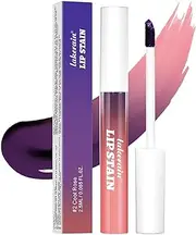 Peel Off Lip Tint Set - Tattoo Stain Kit, Long-Lasting Matte Finish, Moisturizing Peel-Off lip Mask, Waterproof & Smudge-Proof, 24H Color Hold (#2 Cool Rose, 2.5ml)