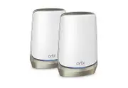 NETGEAR Orbi Quad-band AXE11000 WiFi 6E Mesh System - 2 pack (RBKE962-100APS)