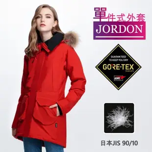 【JORDON 橋登】GORE-TEX 豐厚鵝絨長大衣(女大衣/女外套/羽絨外套/防水/保暖/防風)