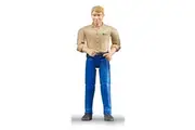 Bruder Bworld Blonde Hair Light Skin Man Blue Jeans Figurine Kids Toy 4y+