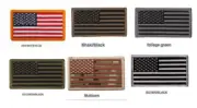 American USA Flag Patch Hook Loop backing Various Colors