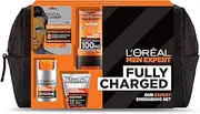L'Oréal Paris Men Expert Fully Charged Washbag Gift Set For Him, Energising Face & Body Skincare Routine, Deep Cleanse, Revitalising, Gift Set for Men