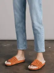 RAG & BONE Bailey Faux Shearling Lined Sunset Suede Slippers Slides Sz 39 $395