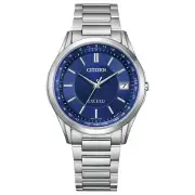 CITIZEN EXCEED CB1110-61L 38mm Eco-Drive Titanium Radio Solar Watch Blue Dial
