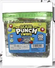 Sour Punch Sour Punch Twists, 3" Individually Wrapped Chewy Candy, 4 Fruity Flav