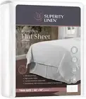 Superity 100% Cotton Flat Sheet White