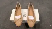 [NEW with box] Wittner leather beige ballet flat size 36