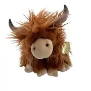 Folkmanis Highland Cow Puppet Plush Stuffed Animal 14" Shaggy New