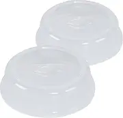[Nordic Ware] BPA-Free and Melamine Free Plastic Splatter Microwave Cover, 10-Inch (Set of 2), Clear