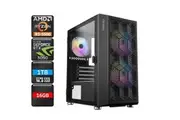 AMD Ryzen 5 5500 RTX 3050 RGB Gaming PC System, 16GB RAM/1TB NVMe SSD/WIFI6/W11P [5500-RTX3050-16G1S-NX200MR-W11P]
