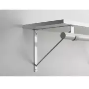 White Heavy-Duty Shelf Bracket: Reliable Support for Rods and Shelves
