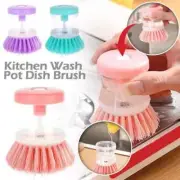 Multi-purpose Dish scrub Brush with Soap Dispenser Button, Scrubber