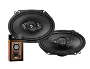 Pair of Pioneer 5x7/6x8 4-Way 350W Speakers TS-A6880F + Mobile Bracket Holder