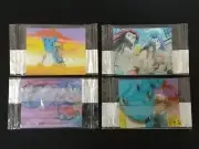 Lot 4 Sealed Pokemon Meiji Super Change Card 2 Potato Chips Lenticular Japanese