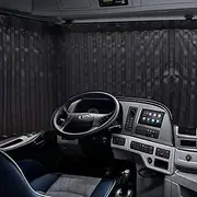 ZATOOTO Curtains for Trucks, Pack of 2, Truck Curtains, Black, Curtain Pleats, Blinds for Sleeping in the Car, Blackout Sunlight, Privacy, Width 94.4 x Length 35.4 inches (240 x 90 cm), Hooks Included