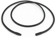 [Glory Qin] 2mm Black Wax Wire Leather Cord Chain Stainless Steel Rice Clasps Necklace Rope Chain 16 to 28 Inch