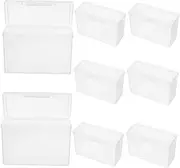 HANABASS 8Pcs Boxes Clear Playing Card Storage Boxes Transparent Card Holders Compact and Portable Design for Easy Travel