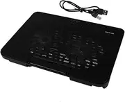 SWOOMEY Laptop Cooling Pad with USB Powered Fans Notebook Cooler for Laptops Black Computer Stand for Efficient Heat Dissipation and Easy Installation
