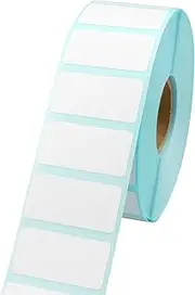 1500pcs 25 * 15mm White Rectangle Stickers Labels Name Tags Roll for Containers Storage Clothing Retail（1roll
