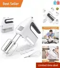 Lightweight Hand Mixer with Turbo Boost & 5 Attachments – Perfect for Baking