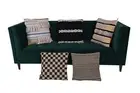Set of 5 cotton cushion covers with handwoven weave featuring geometric pattern