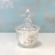 Glass Candy Jar Lolly Jar Bowl Apothecary Crystal Cut Wedding Party Dessert