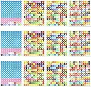 BOLNEY Diamond Number Labels Sticker, 12 Sheets of 1.2 x 1.2 cm Square Labels, Multi-color, Paper & Adhesive, 16.5 x 19.5 cm Sheet Size