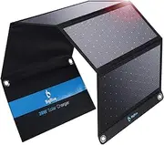 [Upgraded]BigBlue 3 USB Ports 28W Solar Charger(5V/4.8A Max), Foldable Portable Solar Phone Charger with SunPower Solar Panel Compatible with iPhone 11/Xs/XS Max/XR/X/8/7, iPad, Samsung Galaxy LG etc.