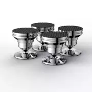 Adjustable Stainless Steel HIFI Speaker Turntable Isolation Feet Floor Protector