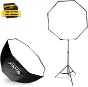 Photo Studio 80Cm 31.5In Portable Octagon Umbrella Softbox,190Cm Light Stand