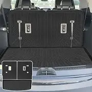 CaBYbigG Cargo Mat fit for GMC Acadia 2017-2023 Cargo Liner Trunk Mat Back Seat Cover Protector (Trunk Mat with Backrest Mat)