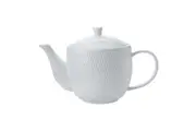 Maxwell & Williams White Basics Diamonds 800ml Porcelain Teapot w/ Handle Round