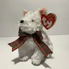 Ty Beanie Baby - KIRBY White Terrier Dog 5.5" NWT Plush Stuffed Animal Toy