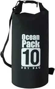 Oimzzr Dry Bag Backpack Shoulder Bag Swimming Bag Camping Bag Stream Tracing Bag Drifting Barrel Floating Bag PVC High High Frequency Seaming Sports Bag for Men/Women Black 10L Shoulder Bag