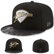New Era OKC Thunders Fitted Hat NBA On Court Collection Black Gold Size 7 1/2