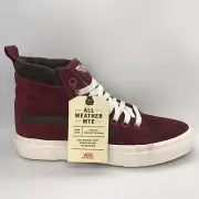 VANS Sk8 Hi MTE Racing Red Chocolate White, Mens Sz 7 / Womens 8.5, VN0A4BV7XKL1