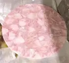 21" Rose Quartz Stone Table Top - Healing Crystal Furniture - Natural Beauty