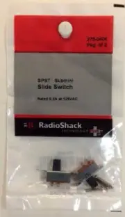 Radioshack 275-0406 Slide Switch SPST Sub Mini (2)