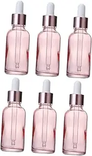 6Pcs Essential Oil Glass Dropper Bottles with Caps for Travel Durable Cosmetic Liquid Containers for and Aromatherapy
