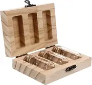 HOOTNEE Box Fetal Hair Preserving Box Wooden Keepsake Collection Box for Storage for Fetal Hair Teeth Cord Memory Organizer with Decorative Wall Hanging Option