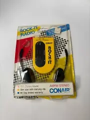 Rare New Vintage Yellow Conair Am/Fm Stereo Walkman Player Rock It In Package