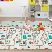 Bopeep Kids Play Mat Baby Crawling Double-Sided Safe Foam Pad Floor Foldable XPE