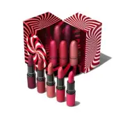 New Limited Edition MAC Mistletoe Matte Powder Kiss Lipstick Set 5 pcs Full Size