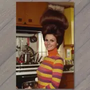 MAGNET Woman Large Big Hair Bouffant Haircut 70s Vibe 1970s Orange Kitchen