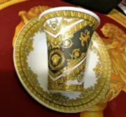 VERSACE CUP SAUCER SET ESSPRESSO BAROQUE MEDUSA LOVE GIFT NEW in box SALE