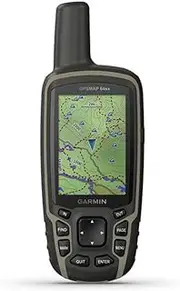 Garmin 010-02258-10 GPSMAP 64sx, Handheld GPS with Altimeter and Compass, Preloaded with TopoActive Maps, Black/Tan