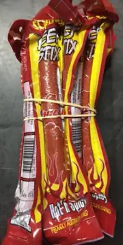 BULK STIX HOT N SPICY BEEF STICKS x10 MEAT STICKS 500g SALAMI JERKY KABANA STYLE