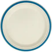Royal Blue Rim Sugar Cane Large Plates (Pack of 10)