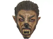 Brown Werewolf Mask Halloween Child Kid Costume Latex Over The Head Wolf Wolfman